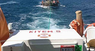Fethiye Kızılada açıklarında su alan tekne KIYEM ekiplerince kurtarıldı
