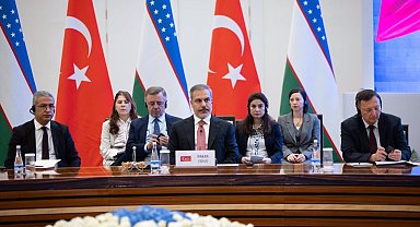 Fidan, Yerlikaya ve Kalın, Özbekistan Dışişleri Bakanı Saidov ile görüştü