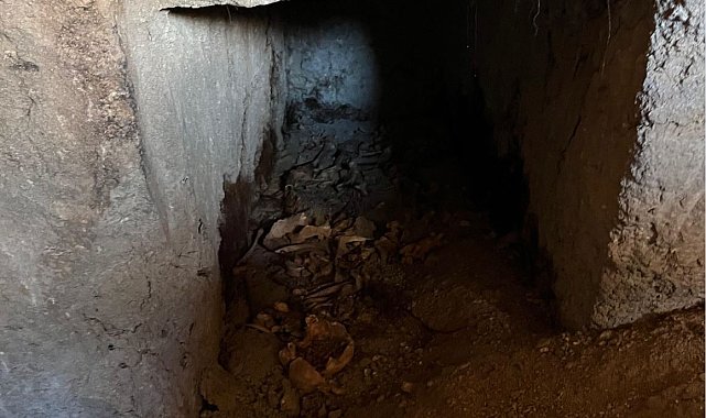 Gaziantep'te temel kazısı yapılırken Roma dönemine ait mezar bulundu