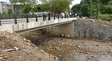 Giresun'da sellerin yıktığı köprüler yeniden inşa ediliyor