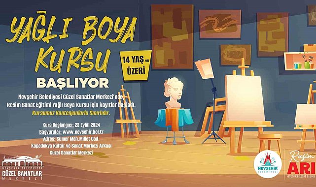 Güzel Sanatlar Merkezi'nde 'yağlı boya' kursu açılacak
