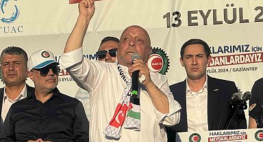 HAK-İŞ Gaziantep'te miting düzenledi