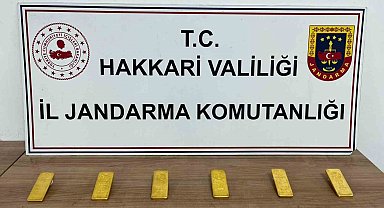 Hakkari'de 6 kilo külçe altın ele geçirildi