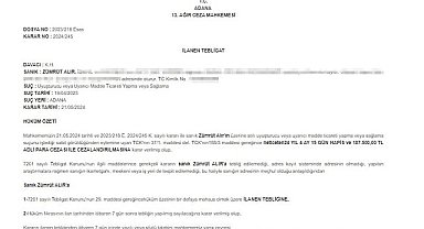 Hükümlüye hapis kararı ilanla tebliğ edildi