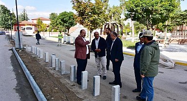 İnönü'de iyileştirme çalışmasını Başkan Hamamcı yerinde inceledi