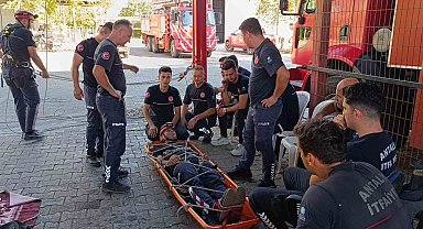 İtfaiye personeline 'Yüksekte Güvenli Çalışma' eğitimi verildi