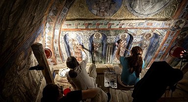 Kapadokya'daki duvar resimleri korunacak