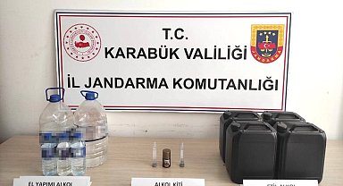 Karabük'te sahte alkol operasyonu