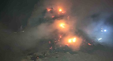 Kars'ta ot yangını: 2 bin 500 balya ot kül oldu