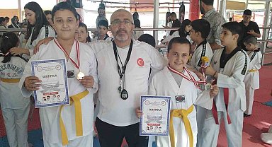 Kayseri'de Taekwondo kuşak terfi töreni yapıldı