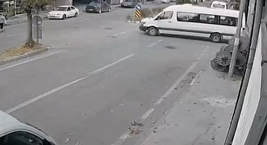 Kaza yapmamak için manevra yaptı, kaldırıma çıkarak durabildi