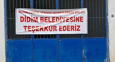 Kendine teşekkür ettiren Didim Belediye Başkanı'nın pankartı bayağı bulundu