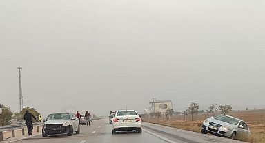 Konya'da toz fırtınasında zincirleme kaza: 6 yaralı