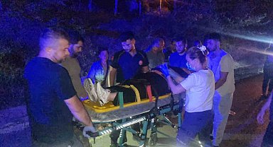 Köpeğe çarpmamak için manevra yapan otomobil takla attı: 1 yaralı