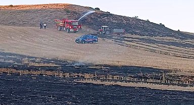 Kütahya'da anız yangını