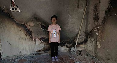 Lösemi hastası Almina'nın evi yandı