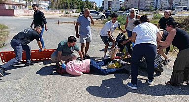 Manavgat'ta motosikletten düşen adam ağır yaralandı