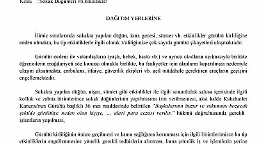 Manisa'da sokak düğünleri yasaklandı