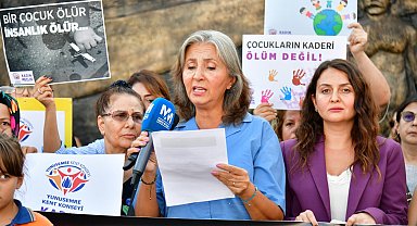 Manisalı kadınlardan 'Çocukları çuvala sığdırmayın' çağrısı