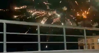 Mardin'de silahlı ve havai fişekli düğün konvoyu terörü kamerada