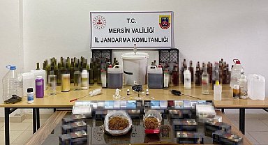 Mersin'de sahte içki operasyonu: 124 litre sahte içki ele geçirildi