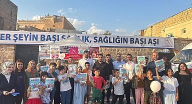 Midyat'ta festivalde sağlık standında vatandaşlar bilgilendirildi yoğun ilgi