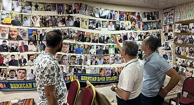 Milletvekili Alkayış, 'Deprem şehitlerinin' fotoğraflarıyla dolu çay ocağını ziyaret etti