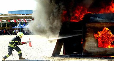 Muğla itfaiyesinden nefes kesen tatbikat