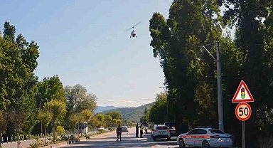 Muğla'da Cayrokepter ile trafik denetimi