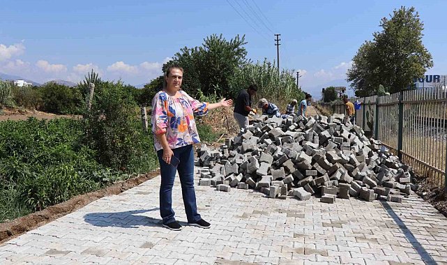 Nazilli'deki yolda yenileme çalışması yapıldı