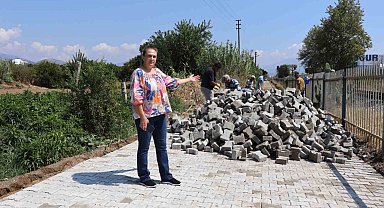 Nazilli'deki yolda yenileme çalışması yapıldı