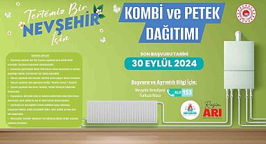 Nevşehir Belediyesi kombi ve petek desteği sağlayacak