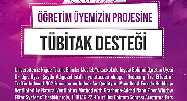 NÖHÜ öğretim üyesinin çevre sağlığına katkı sunacak projesine destek