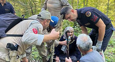 Ormanda kaybolan yaşlı kadın bulundu