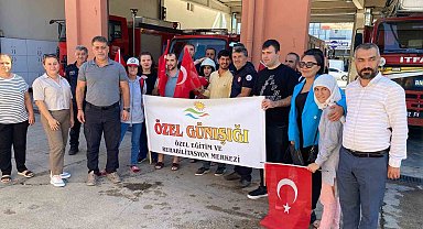 Özel öğrencilere itfaiye mesleği anlatıldı