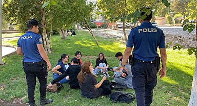 Polis ekiplerinden Mimar Sinan Parkına sıkı denetim