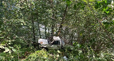 Rize'de kamyonet uçuruma yuvarlandı: 1 ölü