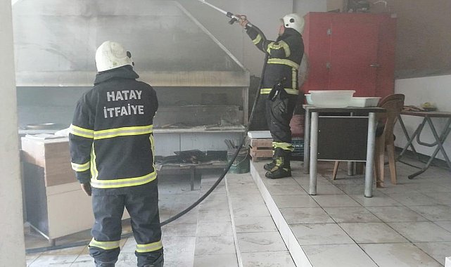 Samandağ'da restoran yangını