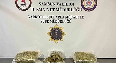 Samsun'da 2 kilo 160 gram skunk ve 352 gram metamfetamin ele geçirildi