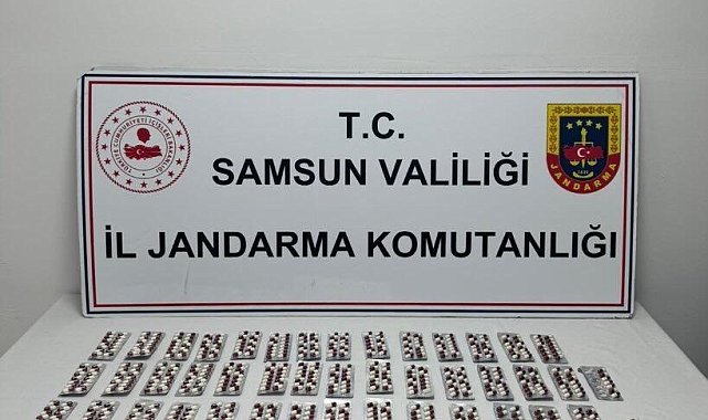Samsun'da 947 adet sentetik ecza ele geçirildi