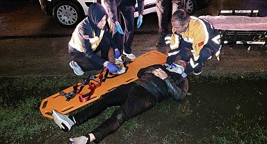 Samsun'da hafif ticari aracın çarptığı yaya ölümden döndü