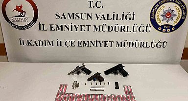 Samsun'da polis tarafından silah ve uyuşturucu ele geçirildi