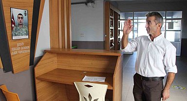 Şehit babası, oğlunun adını taşıyan okulda görev yapıyor