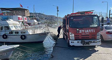 Sinop'ta tekne yangını