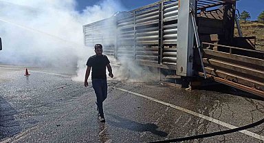 Şoförün dikkati aracın yanmasını önledi