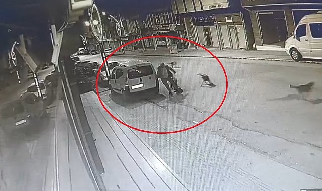 Sokak köpeklerinin saldırı anı kamerada