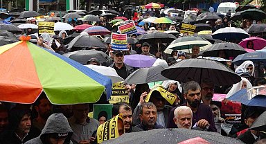 Tahran'da binlerce kişi, Nasrallah'ın ölümünün ardından İsrail'i protesto etti