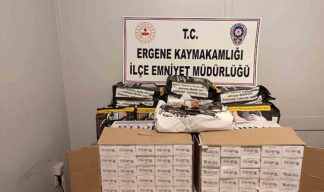 Tekirdağ'da bandrolsüz tütün ve makaron ele geçirildi