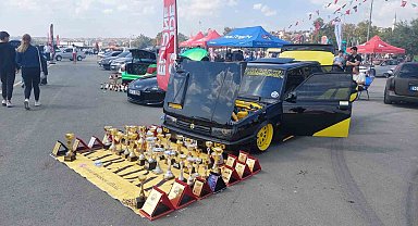 Tekirdağ'da drift şovu ve modifiye araçlar festivali nefes kesti