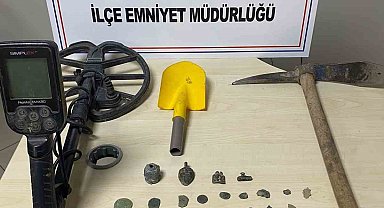 Tekirdağ'da kaçak kazı operasyonu: Tarihi eserler ele geçirildi
